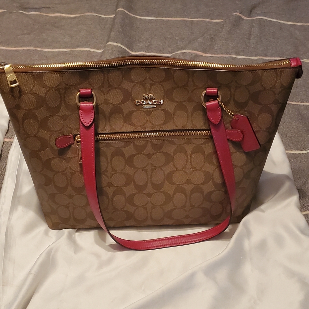 Pink & Brown Coach Purse